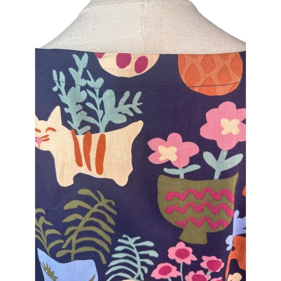 Princess Highway Size 10 Cat Vase Print Top Relaxed Fit Short Sleeve NWT - Picture 8 of 12